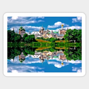 Rostov Velikiy, Russia. View from lake Nero. Sticker